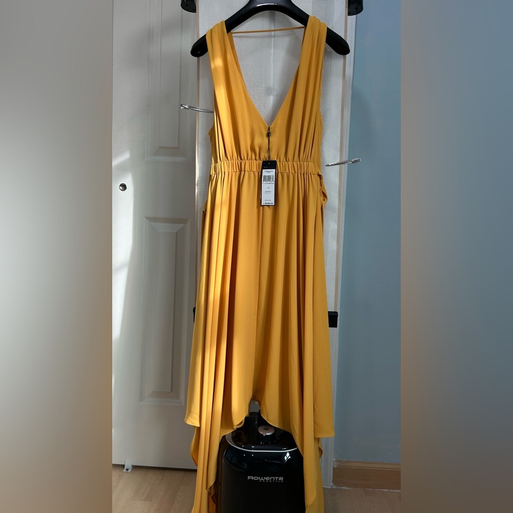 BCBGMaxAzria Yellow Midi Dress